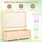 Natural Pine Wood Raised Garden Bed with Trellis Large Planter Box for Vegetables and Flowers
